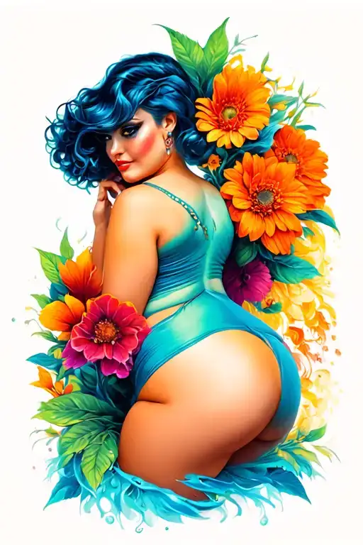 Booty squeeze tattoo design idea