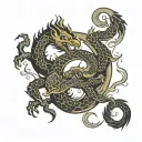 monkey dragon yin yang tattoo design idea