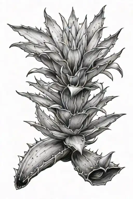 aloe tattoo design idea