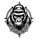 gorilla silhouette celtic tatoo design tattoo design idea