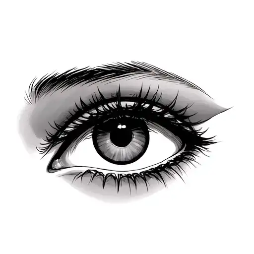 Anime Eye tattoo design idea