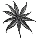 hemp leaf tattoo design idea