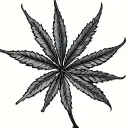 hemp leaf tattoo design idea