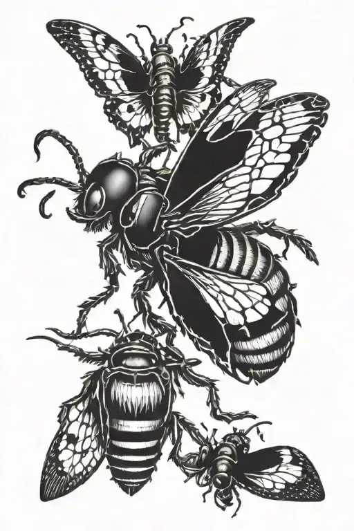 Rammstein and Insect tattoo design idea