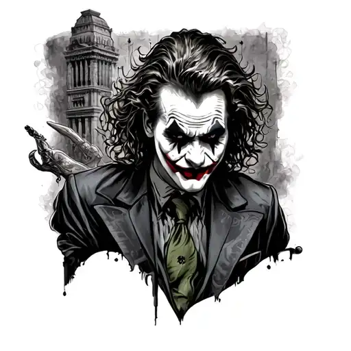 joker full leg london why so serious tattoo design idea