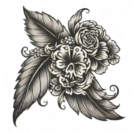 Paw Print with wing April 25, 2014 ranking flowers tattoo design idea