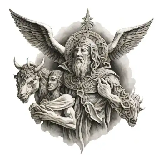 Exodus 14, 21-2 tattoo design idea