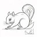 squirrel tattoo design idea