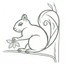 squirrel tattoo design idea
