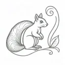 squirrel tattoo design idea