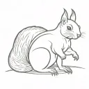 squirrel tattoo design idea
