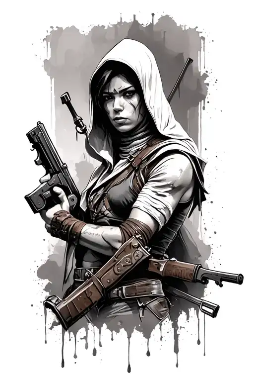Mafia 2, Far Cry 3, Lara Croft, Assassin's Creed tattoo design idea