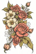 Birth Flowers of May, October, and August tattoo design idea