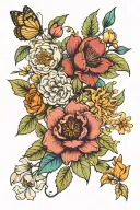Birth Flowers of May, October, and August tattoo design idea