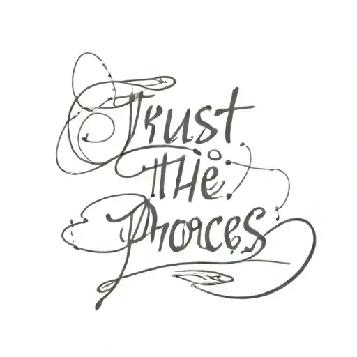 trust the process written tattoo design idea