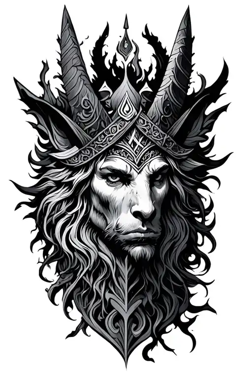 Nordic mythology tattoo design idea