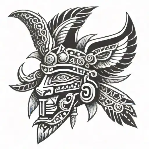 aztec b2 spirit tattoo design idea
