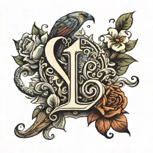 Letter L and date 31.08.2024 tattoo design idea