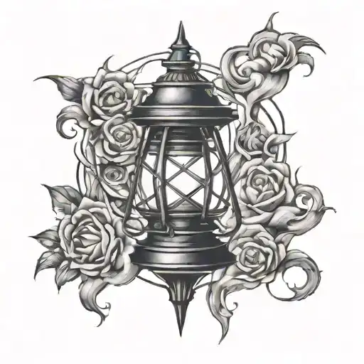 Black Lantern tattoo design idea
