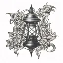 Black Lantern tattoo design idea