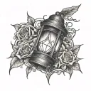 Black Lantern tattoo design idea