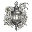 Black Lantern tattoo design idea