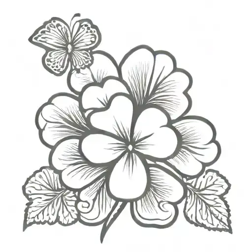 Memorial tattoo for sister with name Patty Shea for a man include a 4 leaf clover  tattoo design idea