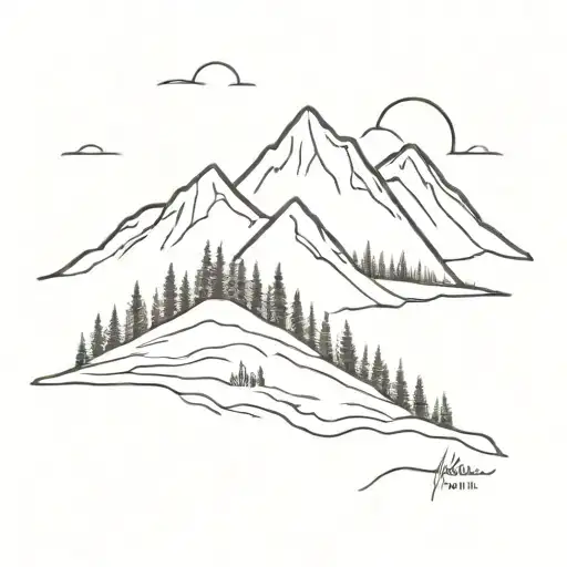 Appalachian Mountain tattoo design idea