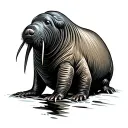walrus tattoo design idea
