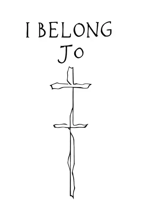 i belong to jesus tattoo design idea