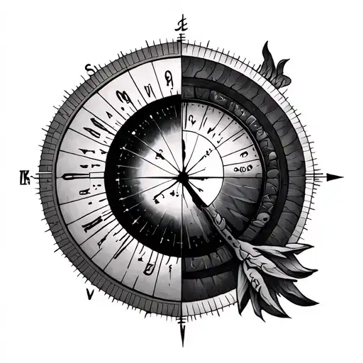 Longitude And Latitude tattoo design idea