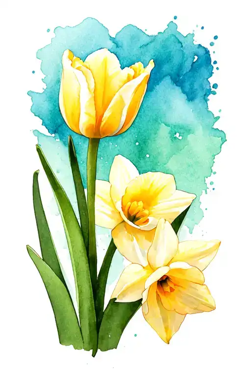 God Is Greater Than My Highs and Lows/ tulips/  daffodil  tattoo design idea