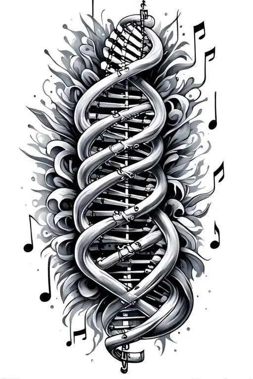 Music, DNA, Tattoo Design tattoo design idea