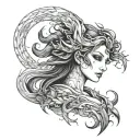 morrigan goddess demons sleeve tattoo design idea