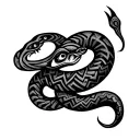 aztec stripes snake design tattoo design idea