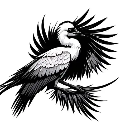 crane et 3A1C tattoo design idea