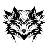 fenrir wolf simple tattoo design idea
