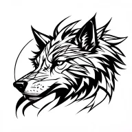 fenrir wolf simple tattoo design idea