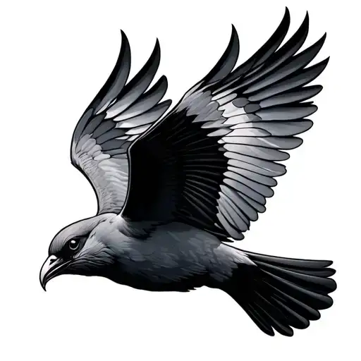 swift bird flying tattoo design idea