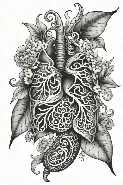 Lung yransplant tattoo design idea