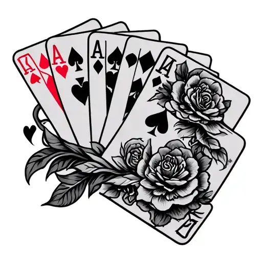 Tattoo life is a gamble tattoo design idea