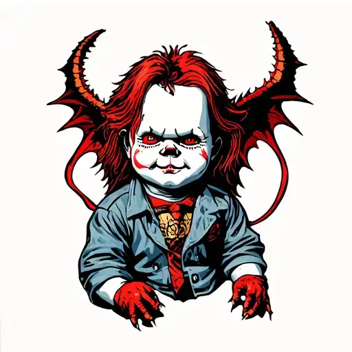 Chucky with a Draco  tattoo design idea