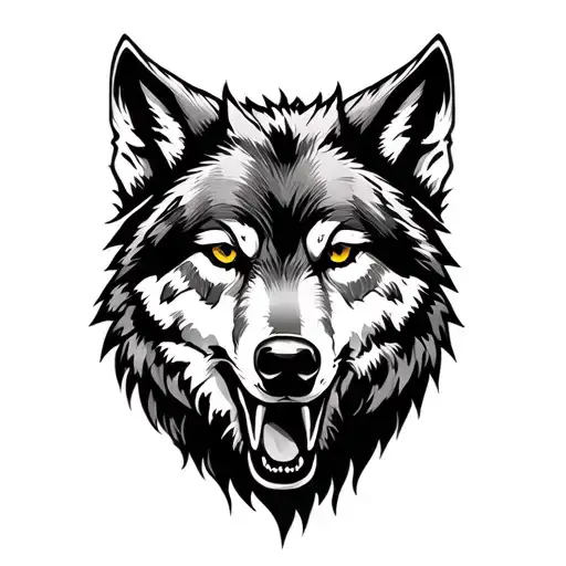 Good Wolf Bad Wolf tattoo design idea