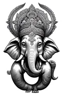 Ganesh Dorje Vajra Elephant God Amulet tattoo design idea