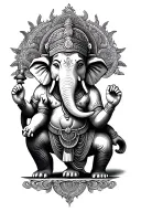 Ganesh Dorje Vajra Elephant God Amulet tattoo design idea