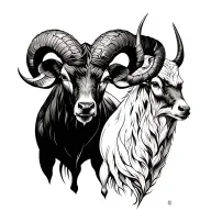 Aries and Taurus  tattoo design idea