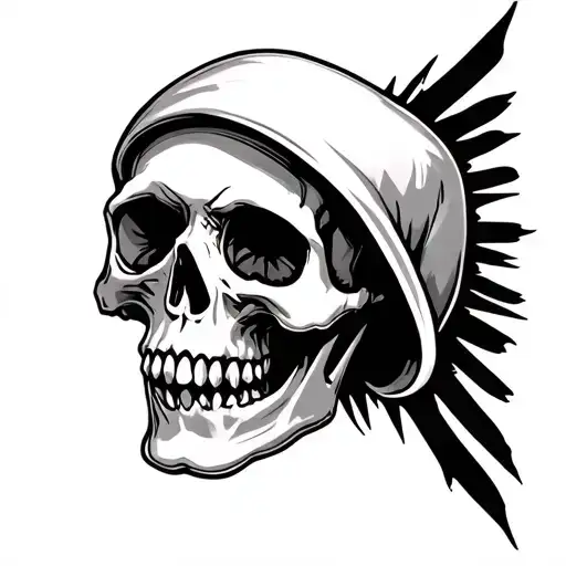 Knee Skull tattoo design idea