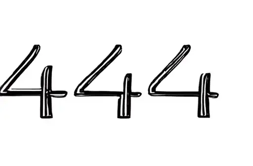 "444" tattoo design idea