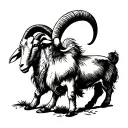 3 headed goat tattoo design idea