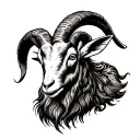 3 headed goat tattoo design idea